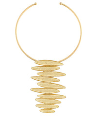 GS LINKED GEOMETRIC PEA POD CHOKER
