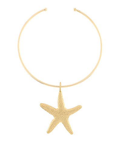 GS TEXTURED STARFISH OPEN CHOKER