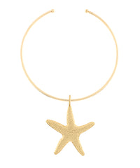 GS TEXTURED STARFISH OPEN CHOKER