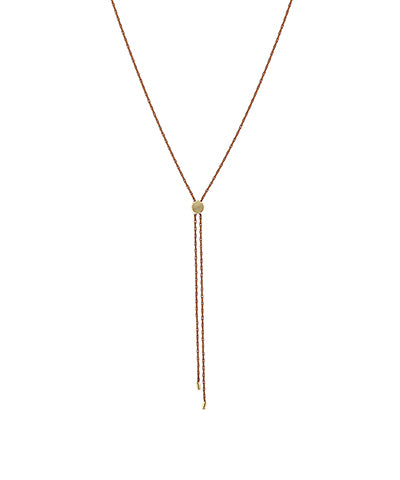 GS 2 LAYERED CORD LONG NECKLACE