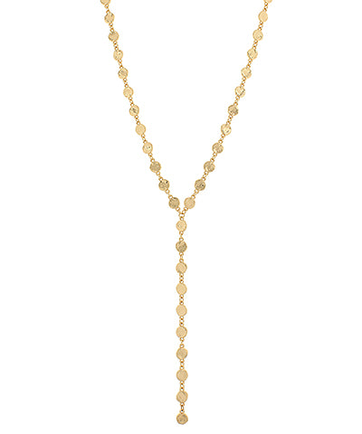 GS Y DROP COIN NECKLACE