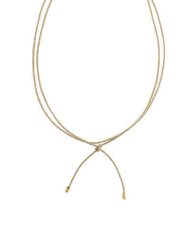 GS BAR END LARIAT CORD NECKLACE