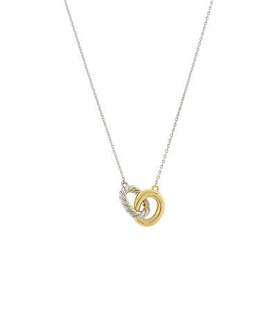 GS TWOTONE LINKED RING NECKLACE
