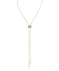 GS PAVE X ADJUSTABLE NECKLACE