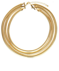 GS 3 LAYERED OMEGA NECKLACE