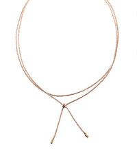 GS END BAR METALIC LARIAT CORD NECKLACE