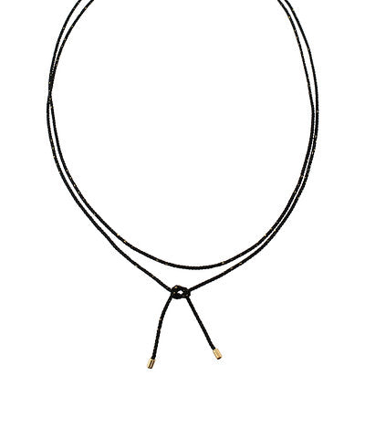 GS END BAR LARIAT CORD NECKLACE