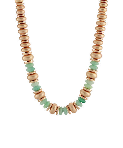 GS RONDELLE BEAD STATEMENT NECKLACE