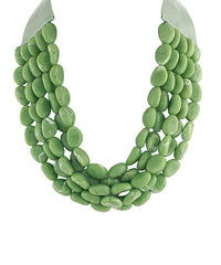 GS 5 LAYERED PEBBLE BEAD NECKLACE