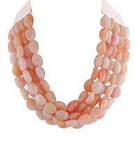 GS 5 LAYERED PEBBLE BEAD NECKLACE