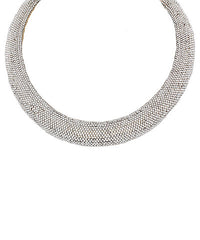 GS WIDE AND PAVE NECKLACE