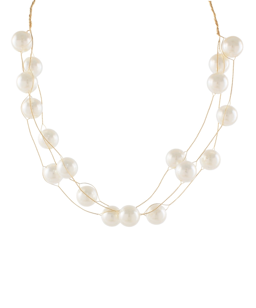 GS PEARL BEAD WIRED NECKLACE