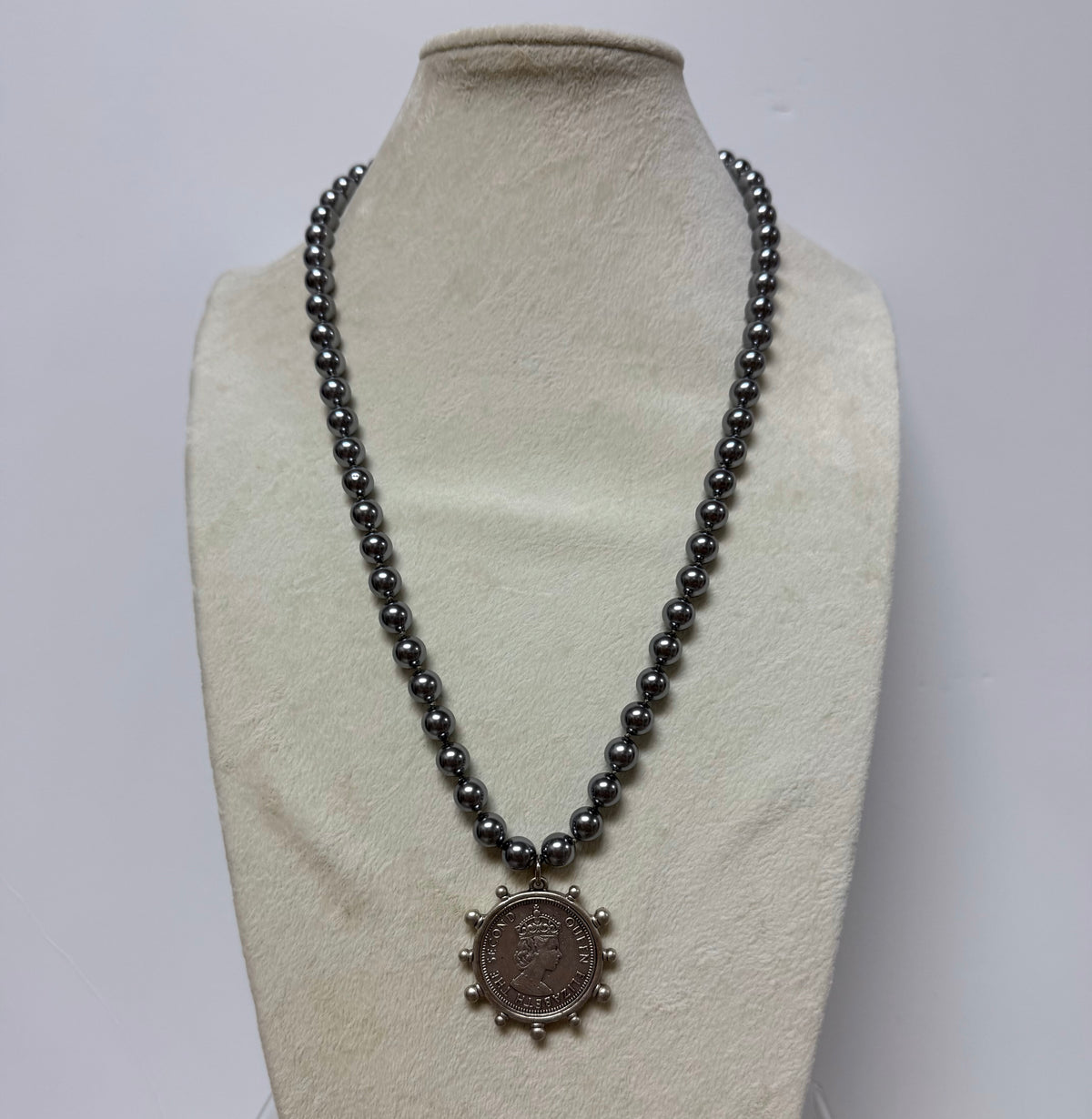 YOCHI SMALL BEAD & COIN NECKLACE