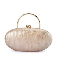 OLGA BERG IMELDA ACRYLIC TOP HANDLE CLUTCH