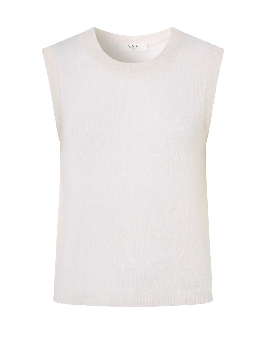 ONE GREY DAY SLOANE CASHMERE SLEEVELESS TEE