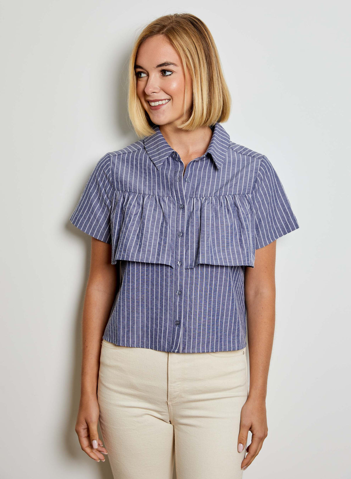 DESIGN HISTORY STRIPED BLOUSE