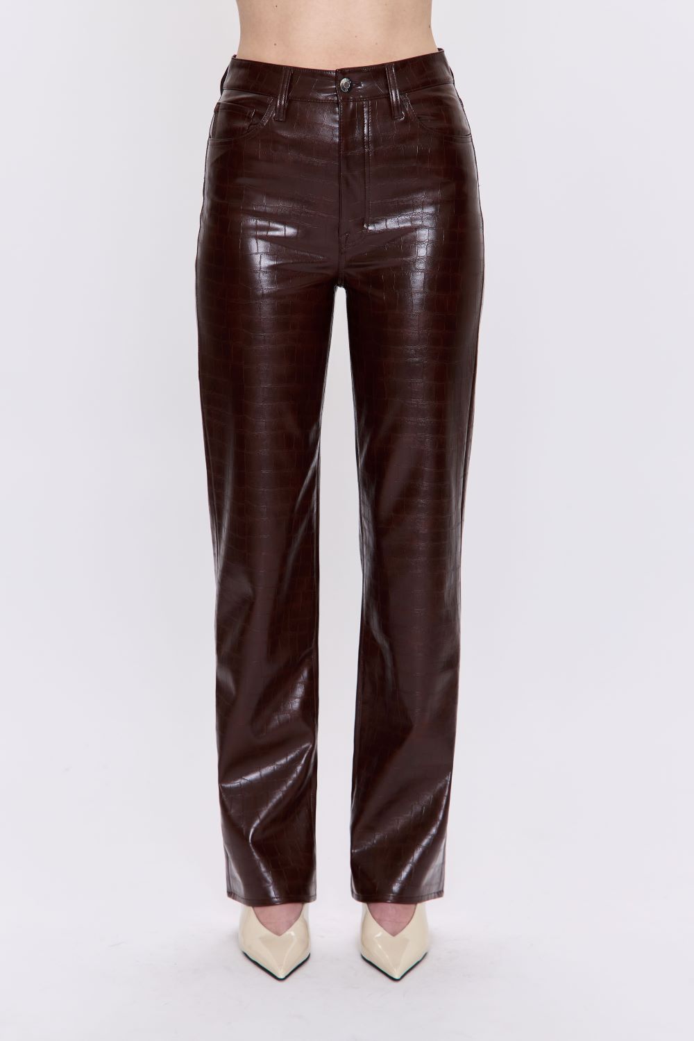 PISTOLA CASSIE LEATHER CROC JEAN