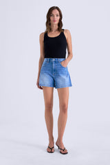 PISTOLA AOKI HIGHRISE A-LINE SHORT W DART DETAILS