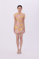 SAU LEE JADA JACQUARD DRESS