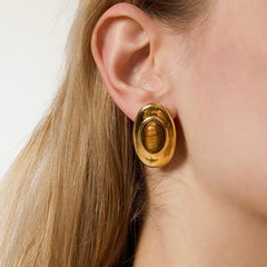 SAHIRA SEDONA OVAL STUDS