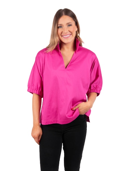 EMILY MCCARTHY POPPY TOP SHORT SLEEVE