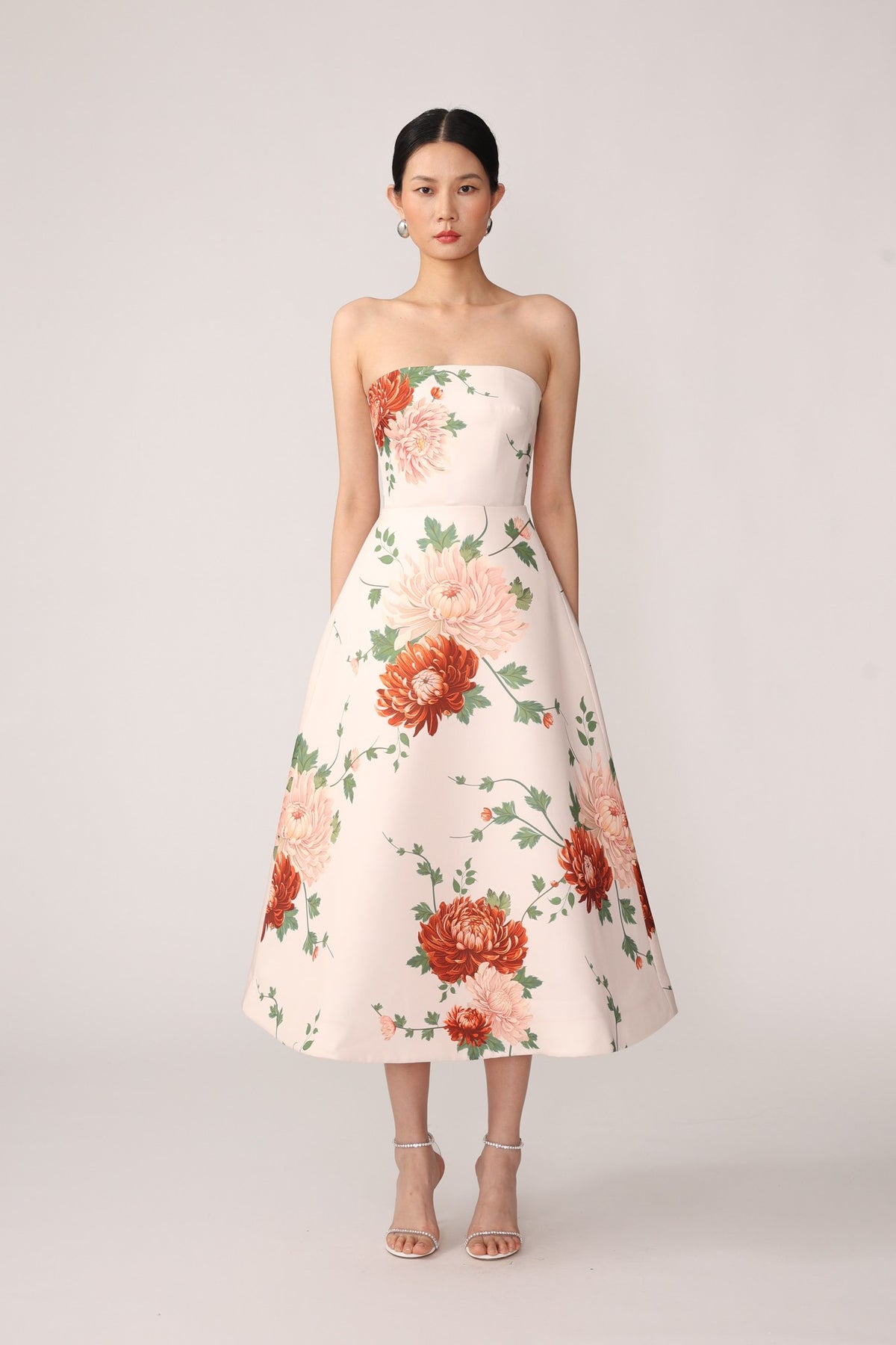 SAU LEE FIORA SATIN DRESS