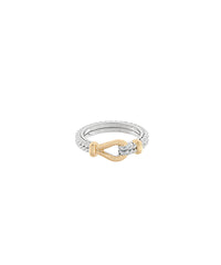 GS TWOTONE LAYERED HOOP RING