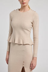 GENERATION LOVE PANACHE PEPLUM SWEATER