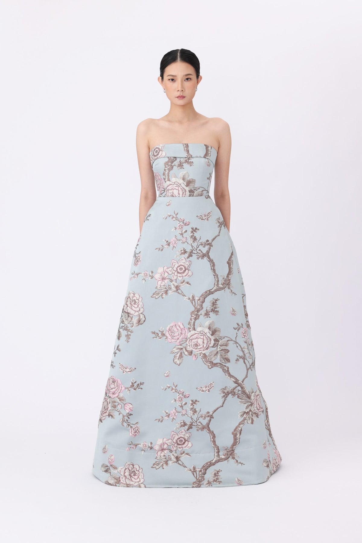 SAU LEE JORDANA BROCADE GOWN