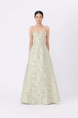 SAU LEE ANDREA BROCADE GOWN