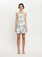 KIVARI AZURE HALTER MINI DRESS