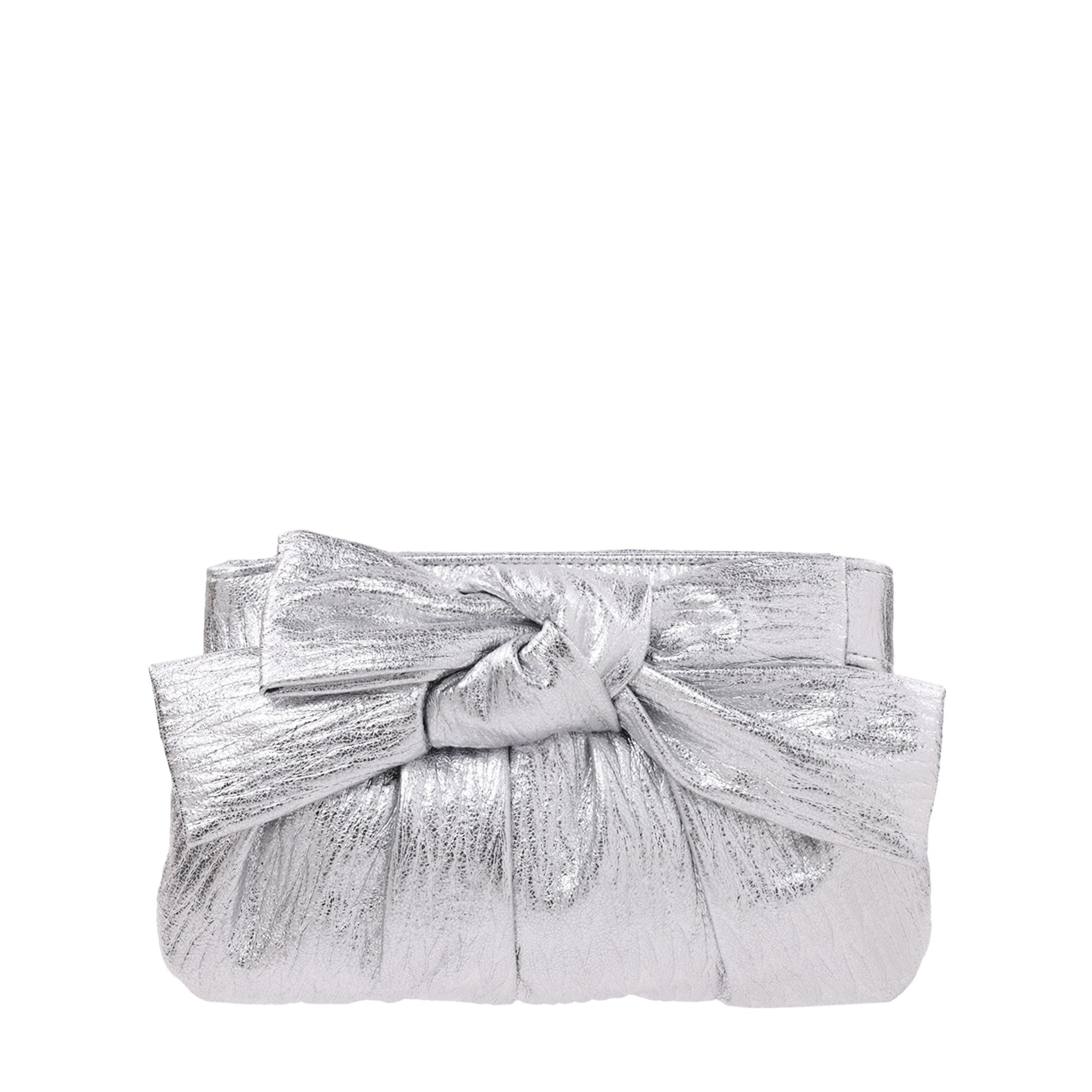 SONDRA ROBERTS CRINKLE BOW CLUTCH