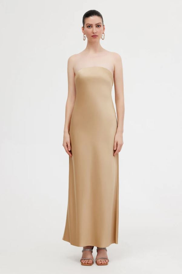 satin esme maxi dress Esme Plunge Satin Maxi Dress / Red | MESHKI