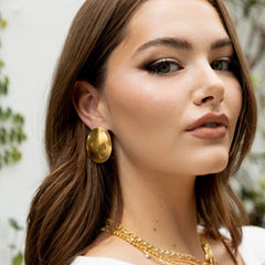 SAHIRA VANESSA OVAL STATEMENT EARRINGS
