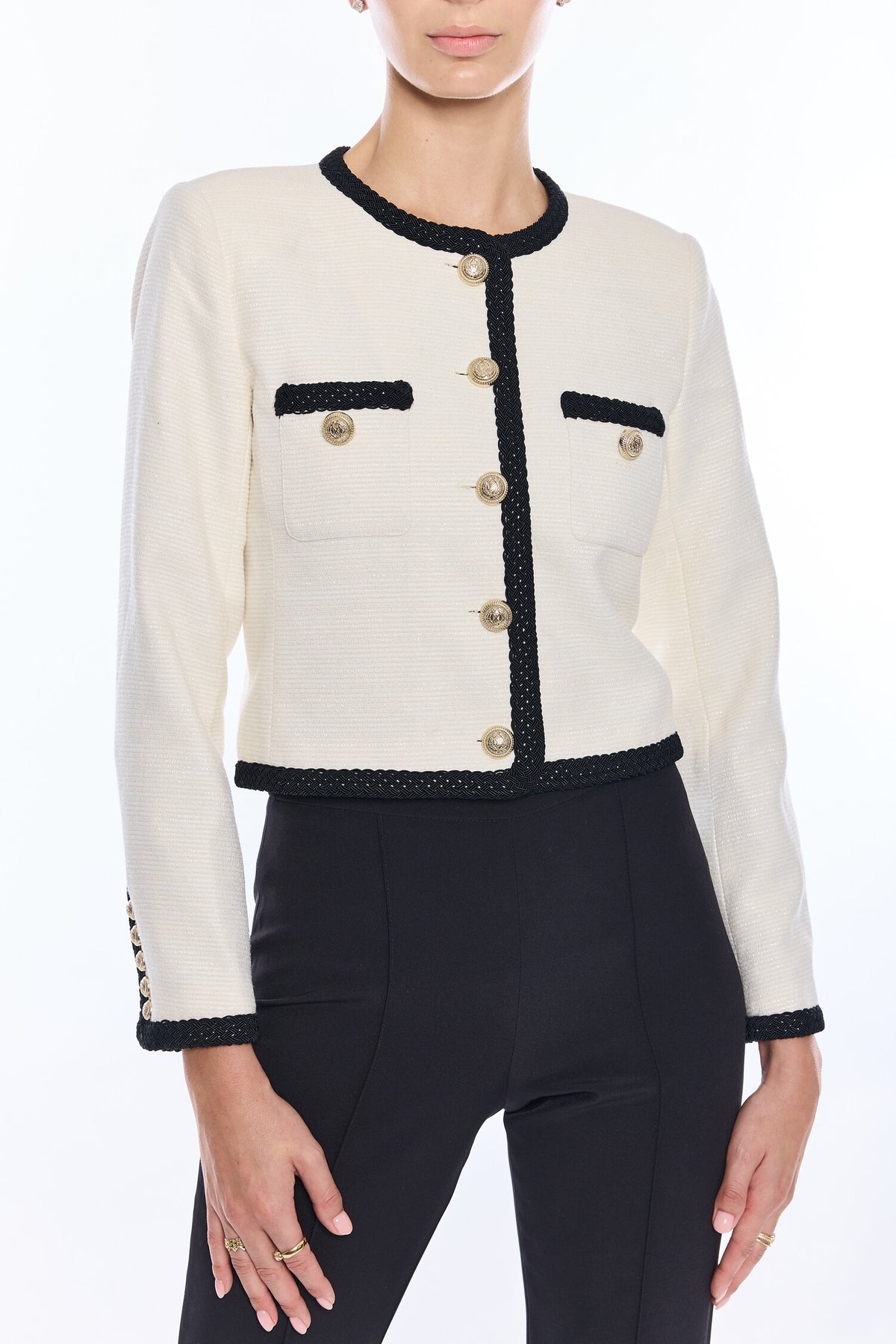 GENERATION LOVE AMBER CONTRAST COMBO TWEED JACKET