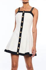 GENERATION LOVE ADLEY CONTRAST COMBO TWEED DRESS