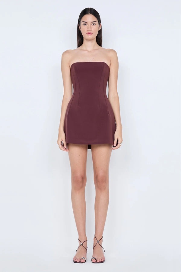 BEC + BRIDGE ROMEE STRAPLESS MINI DRESS