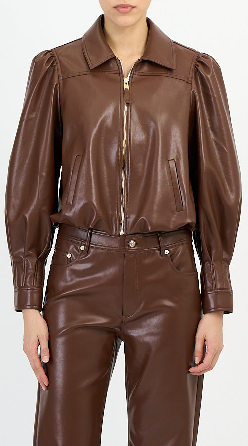 CINQ A SEPT VEGAN LEATHER ESTELLA JACKET