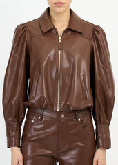 CINQ A SEPT VEGAN LEATHER ESTELLA JACKET
