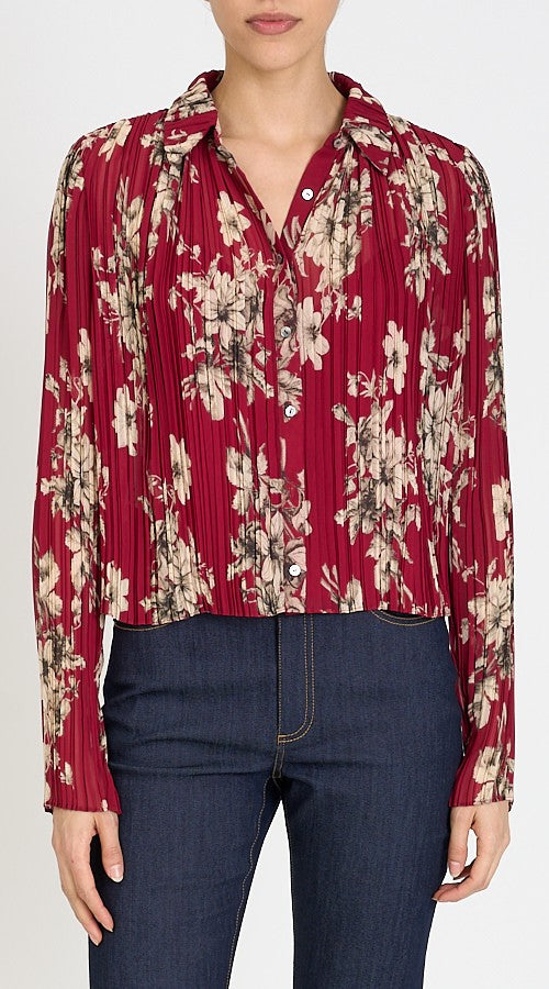 CINQ A SEPT FLUTTER SLEEVE FIONA TOP